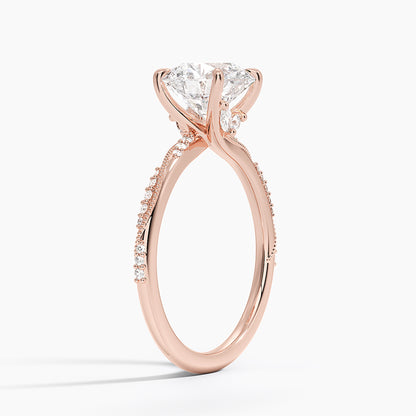 2.25 Karat Hidden Halo Tasarım Tektaş Laboratuvar Pırlanta Yüzük 18K  - Melora - Bold Diamonds