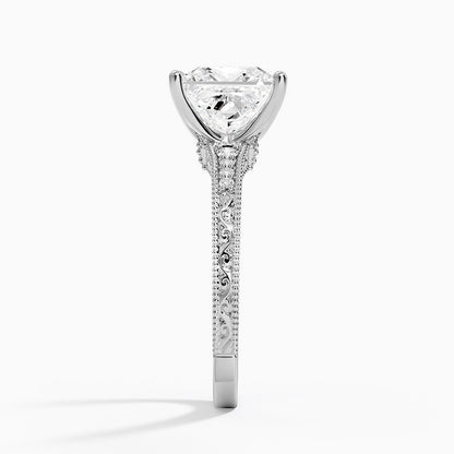 2.15 Prenses Kesim Hidden Halo Tasarım Tektaş Laboratuvar Pırlanta Yüzük - Silora