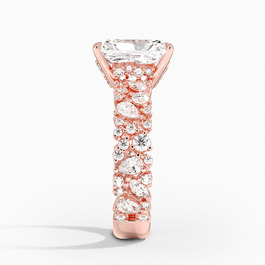 3.00 Radiant Kesim Özel Tasarım Tektaş Laboratuvar Pırlanta Yüzük - Aylora