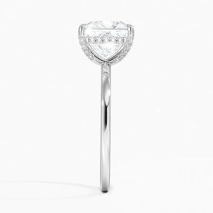 1.60 Carat Princess Halo Design Solitaire Lab Diamond Ring 18K - Florina 