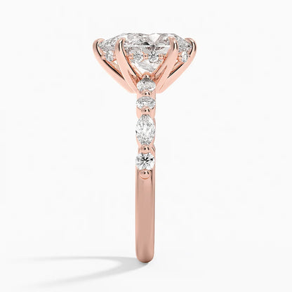 1.60 Carat Princess Halo Design Solitaire Lab Diamond Ring 18K - Florina 