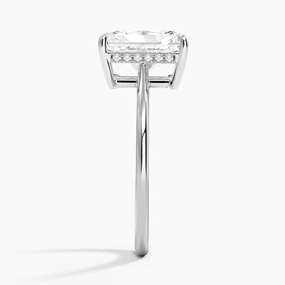 2.10 Radiant Kesim Hidden Halo Tasarım Tektaş Laboratuvar Pırlanta Yüzük - Tilora