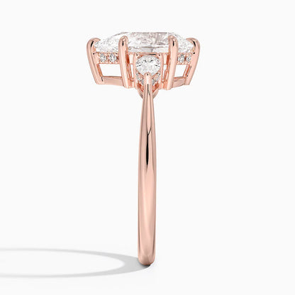 1.60 Carat Princess Halo Design Solitaire Lab Diamond Ring 18K - Florina 