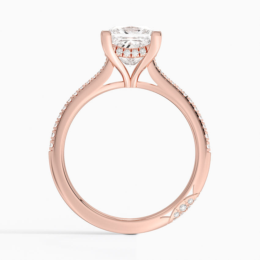 2.25 Karat Princess Hidden Halo Tasarım Tektaş Laboratuvar Pırlanta Yüzük - Milara