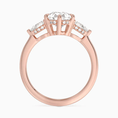 2.50 Damla Kesim Hidden Halo Tasarım Tektaş Laboratuvar Pırlanta Yüzük - Nilora