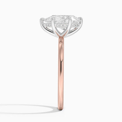 2.10 Karat Damla Kesim Hidden Halo Tasarım Tektaş Laboratuvar Pırlanta Yüzük 18K  - Elora - Bold Diamonds