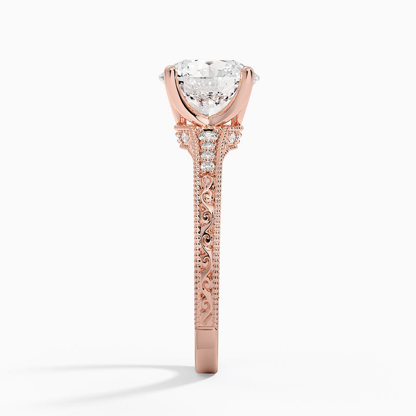 2.15 Karat Yuvarlak Kesim Hidden Halo Tasarım Tektaş Laboratuvar Pırlanta Yüzük - Venice - Bold Diamonds