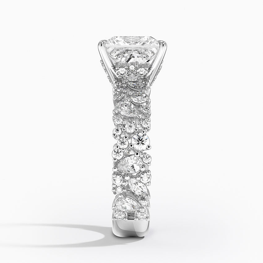 3.00 Prenses Kesim Özel Tasarım Tektaş Laboratuvar Pırlanta Yüzük - Aylora