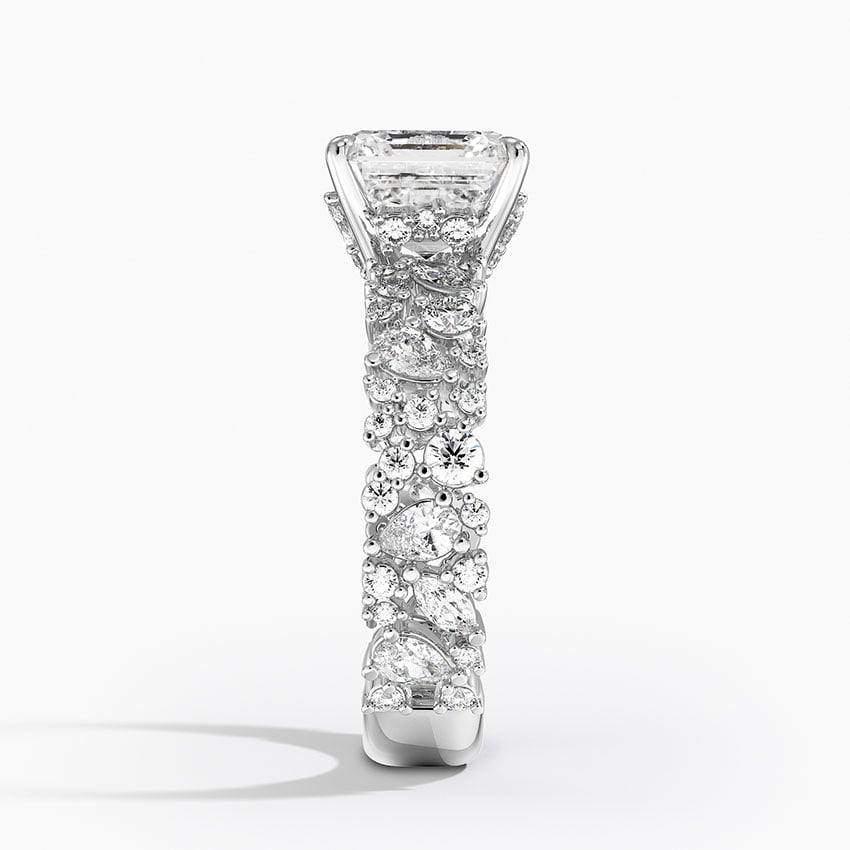 3.00 Asscher Kesim Özel Tasarım Tektaş Laboratuvar Pırlanta Yüzük  - Aylora