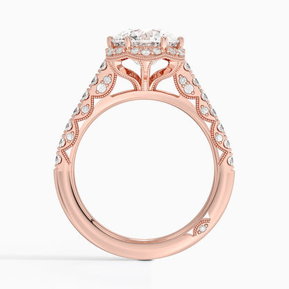 2.50 Hidden Halo Tasarım Tektaş Laboratuvar Pırlanta Yüzük 18K - Gilara