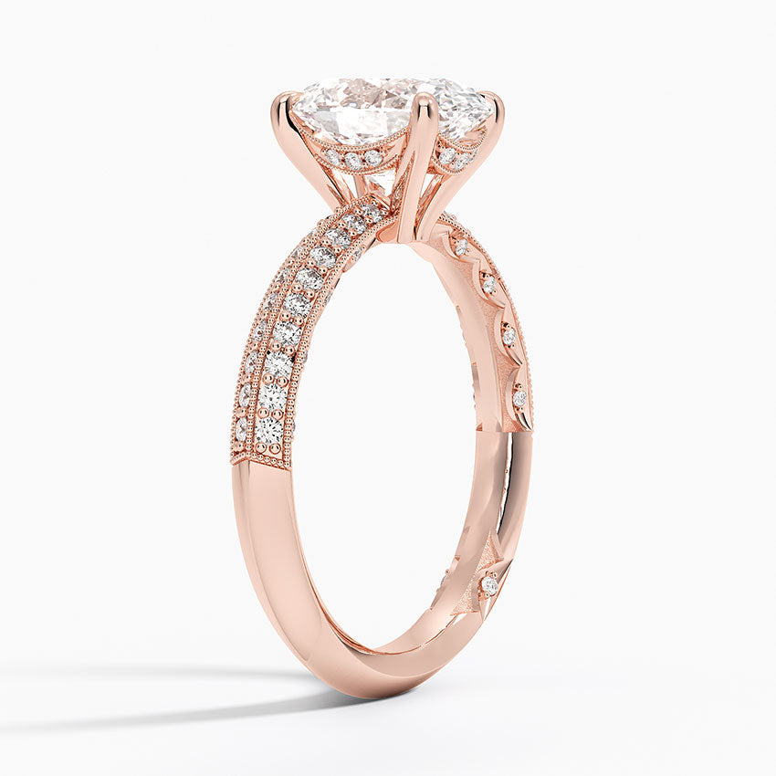 2.50 Karat Oval Kesim Hidden Halo Tasarım Tektaş Laboratuvar Pırlanta Yüzük - Geneva