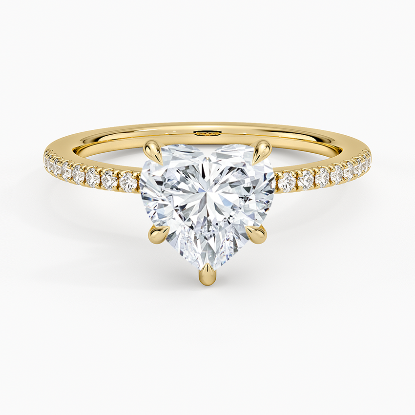 2.25 Karat Kalp Kesim Hidden Halo Tasarım Tektaş Laboratuvar Pırlanta Yüzük - Filora - Bold Diamonds