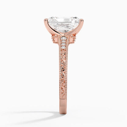 2.15 Radiant Kesim Hidden Halo Tasarım Tektaş Laboratuvar Pırlanta Yüzük - Silora