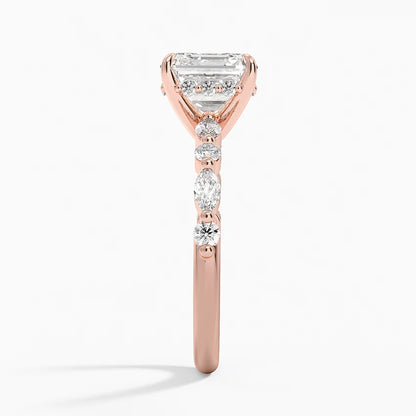 1.60 Carat Princess Halo Design Solitaire Lab Diamond Ring 18K - Florina 