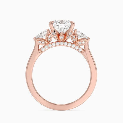 1.60 Carat Princess Halo Design Solitaire Lab Diamond Ring 18K - Florina 
