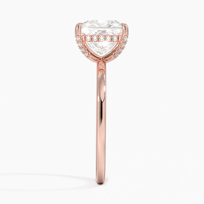 1.60 Carat Princess Halo Design Solitaire Lab Diamond Ring 18K - Florina 
