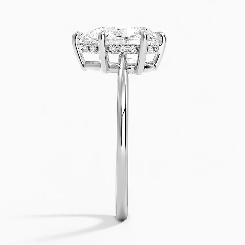 2.10 Damla Kesim Hidden Halo Tasarım Tektaş Laboratuvar Pırlanta Yüzük - Tilora