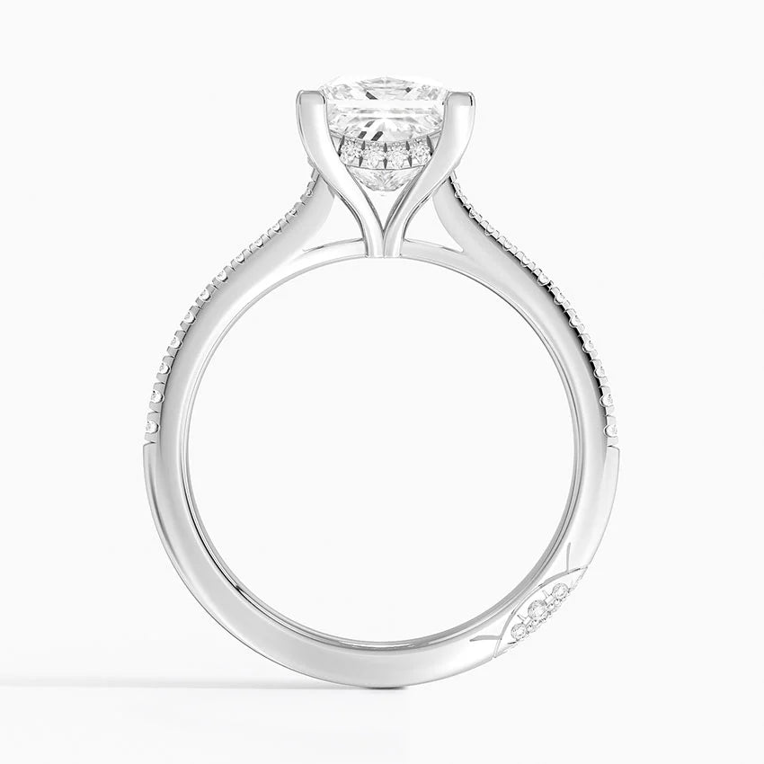 2.25 Karat Princess Hidden Halo Tasarım Tektaş Laboratuvar Pırlanta Yüzük - Milara