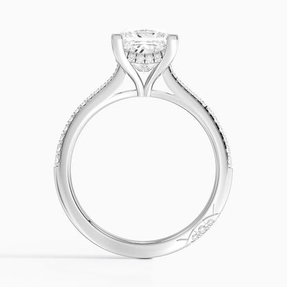 2.25 Karat Princess Hidden Halo Tasarım Tektaş Laboratuvar Pırlanta Yüzük - Milara