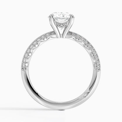 2.50 Oval Kesim Yarım Tur Tasarım Tektaş Laboratuvar Pırlanta Yüzük - Selara