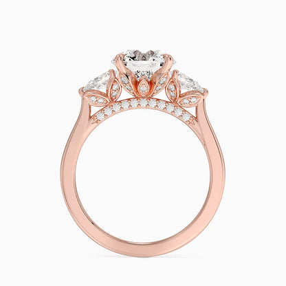 1.60 Carat Princess Halo Design Solitaire Lab Diamond Ring 18K - Florina 