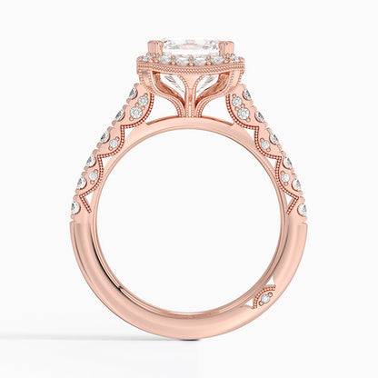 2.50 Emerald Kesim Hidden Halo Tasarım Tektaş Laboratuvar Pırlanta Yüzük - Gilara