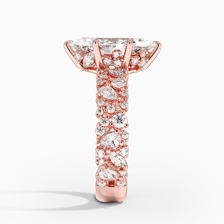 3.00 Marquise Kesim Özel Tasarım Tektaş Laboratuvar Pırlanta Yüzük - Aylora