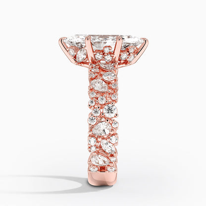 3.00 Marquise Kesim Özel Tasarım Tektaş Laboratuvar Pırlanta Yüzük - Aylora