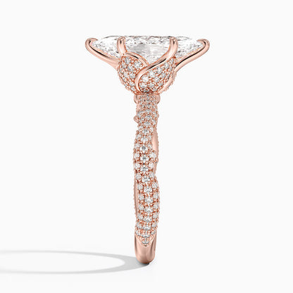 2.75 Marquise Kesim Hidden Halo Tasarım Tektaş Laboratuvar Pırlanta Yüzük - Filara