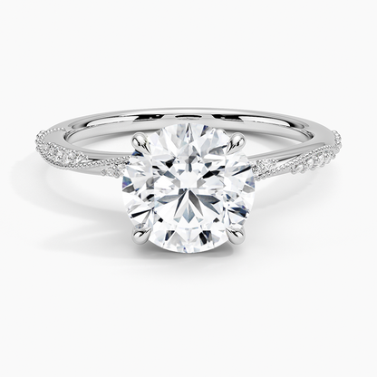 2.25 Karat Hidden Halo Tasarım Tektaş Laboratuvar Pırlanta Yüzük 18K  - Melora - Bold Diamonds