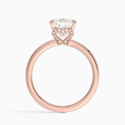 2.15 Cushion Kesim Hidden Halo Tasarım Tektaş Laboratuvar Pırlanta Yüzük - Vilora