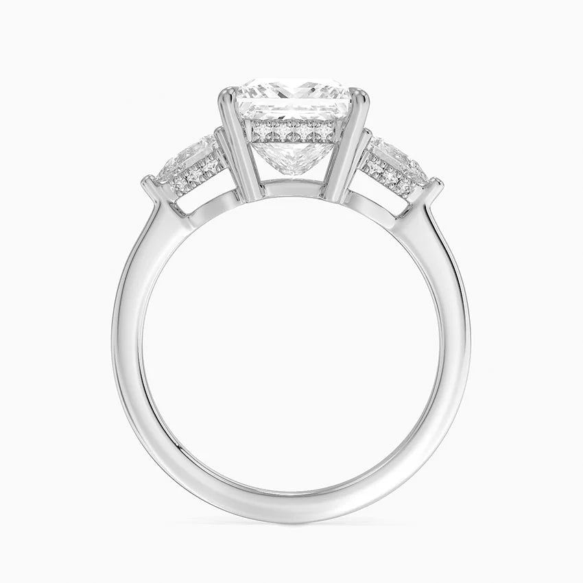 2.50 Prenses Kesim Hidden Halo Tasarım Tektaş Laboratuvar Pırlanta Yüzük - Nilora