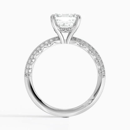 2.50 Emerald Kesim Yarım Tur Tasarım Tektaş Laboratuvar Pırlanta Yüzük - Selara