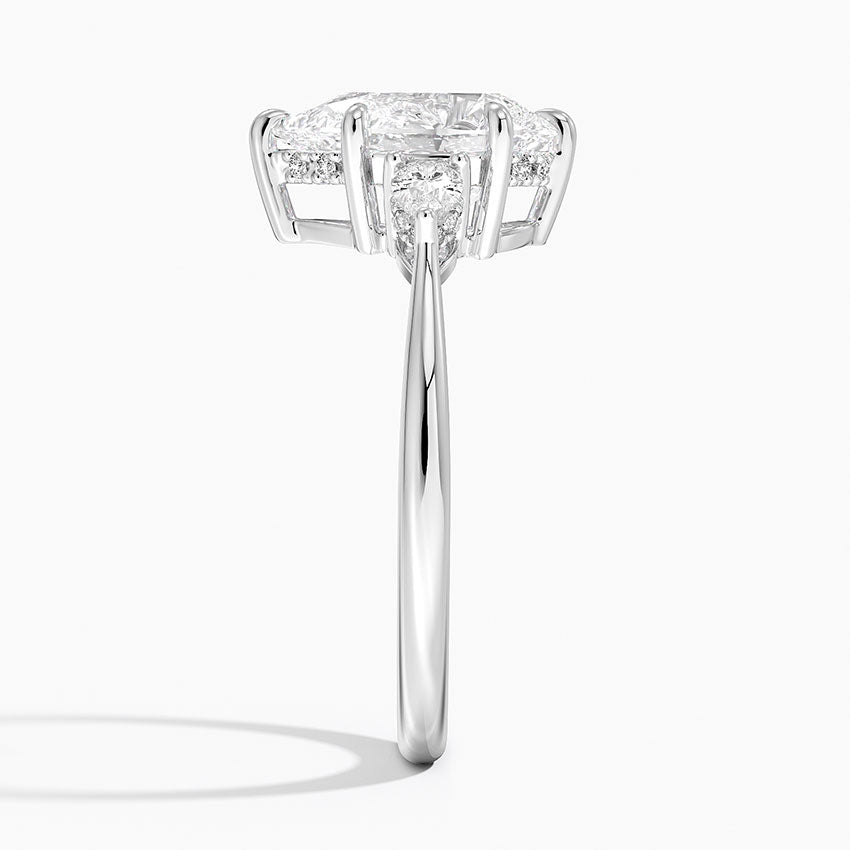 1.60 Carat Princess Halo Design Solitaire Lab Diamond Ring 18K - Florina 