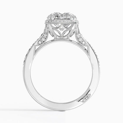 2.50 Halo Tasarım Tektaş Laboratuvar Pırlanta Yüzük 18K - Tilara