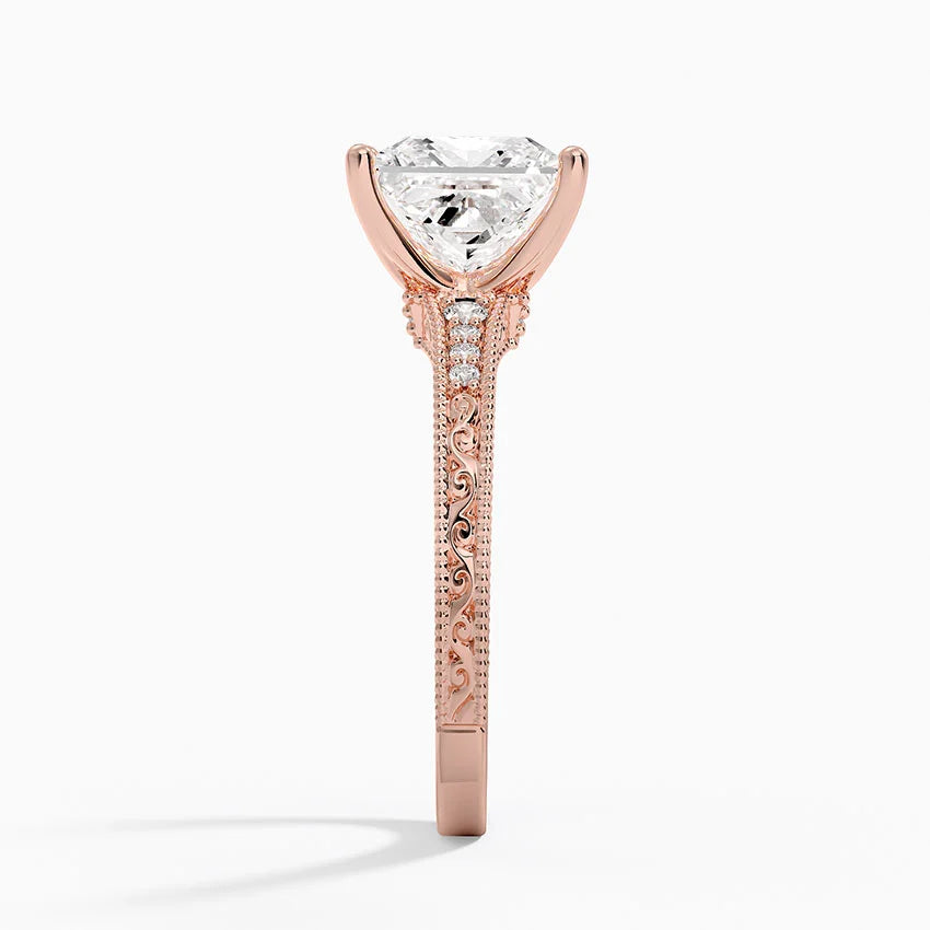 2.15 Prenses Kesim Hidden Halo Tasarım Tektaş Laboratuvar Pırlanta Yüzük - Silora