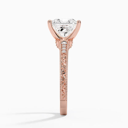 2.15 Prenses Kesim Hidden Halo Tasarım Tektaş Laboratuvar Pırlanta Yüzük - Silora