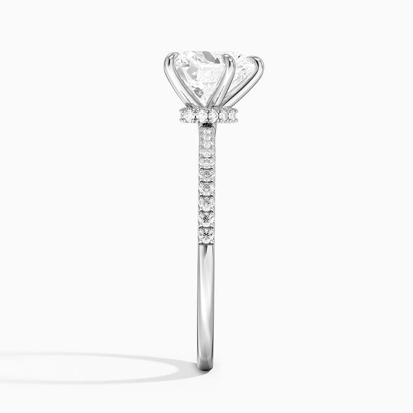2.25 Karat Kalp Kesim Hidden Halo Tasarım Tektaş Laboratuvar Pırlanta Yüzük - Filora - Bold Diamonds