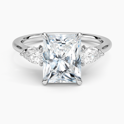 1.60 Carat Princess Halo Design Solitaire Lab Diamond Ring 18K - Florina 