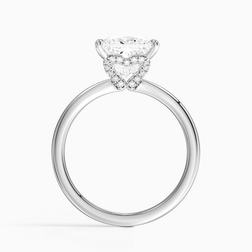 2.15 Prenses Kesim Hidden Halo Tasarım Tektaş Laboratuvar Pırlanta Yüzük - Vilora