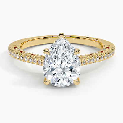 2.50 Damla Kesim Halo Tasarım Tektaş Laboratuvar Pırlanta Yüzük - Nilara