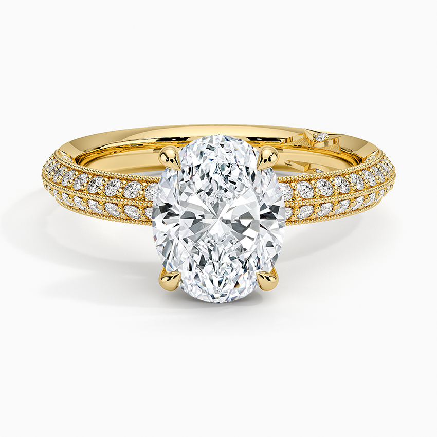 2.50 Oval Kesim Yarım Tur Tasarım Tektaş Laboratuvar Pırlanta Yüzük - Selara