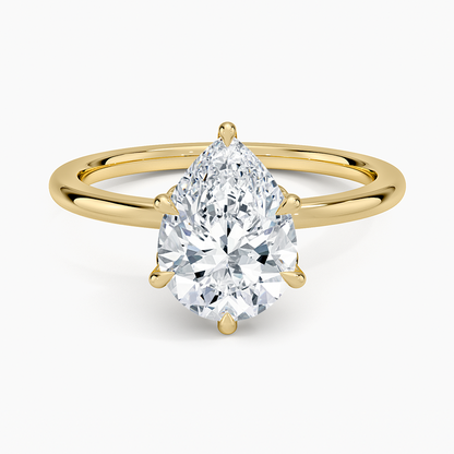 1.60 Carat Princess Halo Design Solitaire Lab Diamond Ring 18K - Florina 