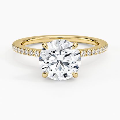 1.60 Carat Princess Halo Design Solitaire Lab Diamond Ring 18K - Florina 