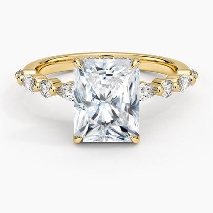 1.60 Carat Princess Halo Design Solitaire Lab Diamond Ring 18K - Florina 