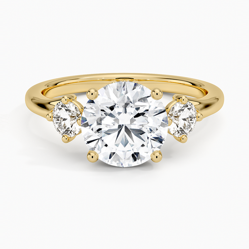 2.50 Karat Yuvarlak Kesim Hidden Halo Tasarım Tektaş Laboratuvar Pırlanta Yüzük - Madrid - Bold Diamonds