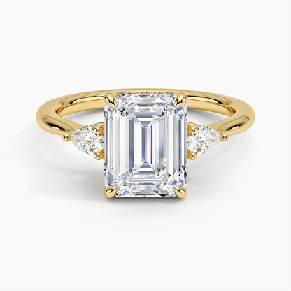 1.60 Carat Princess Halo Design Solitaire Lab Diamond Ring 18K - Florina 