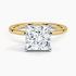 2.10 Karat Prenses Kesim Hidden Halo Tasarım Tektaş Laboratuvar Pırlanta Yüzük 18K  - Elora - Bold Diamonds