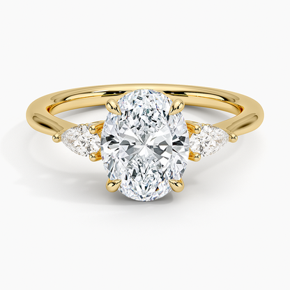 1.60 Carat Princess Halo Design Solitaire Lab Diamond Ring 18K - Florina 