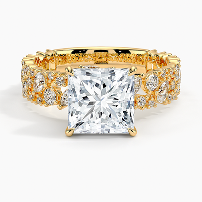 3.00 Prenses Kesim Özel Tasarım Tektaş Laboratuvar Pırlanta Yüzük - Aylora